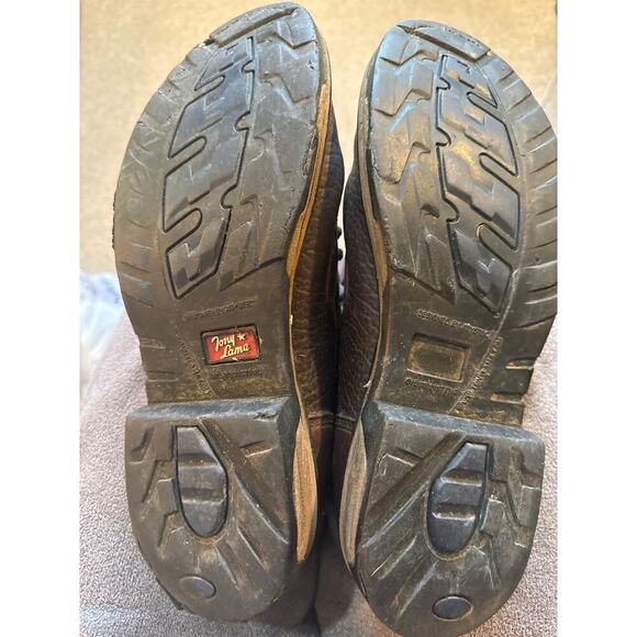 Tony Lama Harlingen work boot brown leather Mens 8.5 Womens 10 - Picture 7 of 8